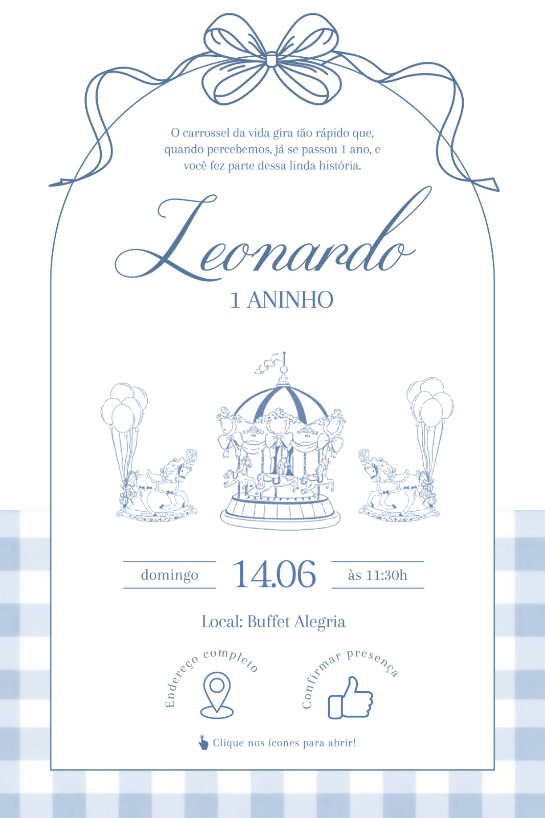 Convite Carrossel